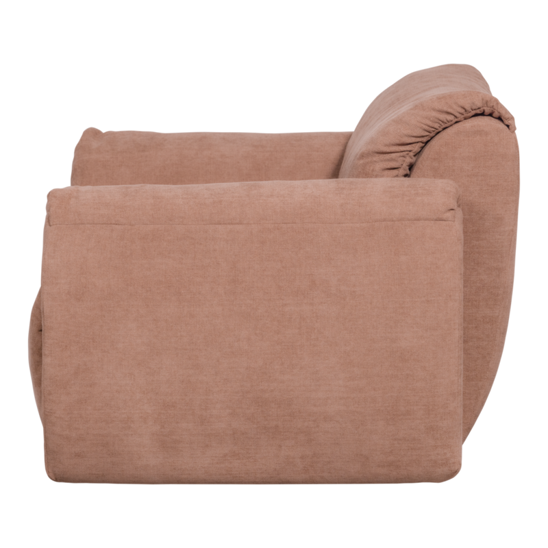 WOOOD-collectie Baggy Loveseat Geweven Chenille Oudroze