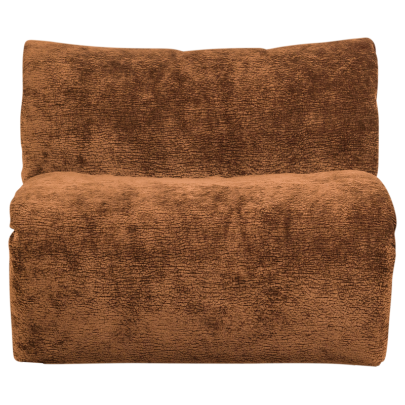 WOOOD-collectie Baggy 1-Zits 3D Chenille Middenbruin