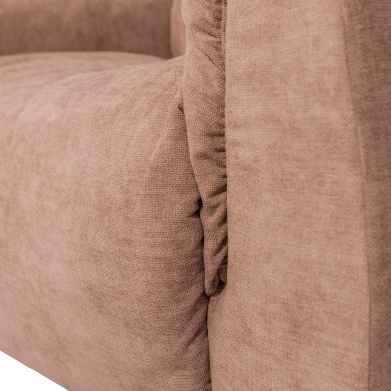 WOOOD-collectie Baggy Loveseat Geweven Chenille Oudroze