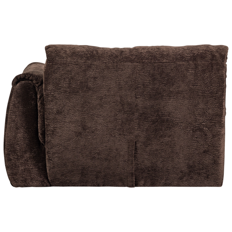 WOOOD-collectie Baggy 1-Zits Met Arm Rechts 3D Chenille Donkerbruin