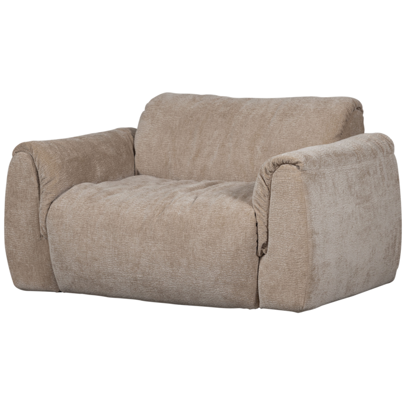 WOOOD-collectie Baggy Loveseat 3D Chenille Zand
