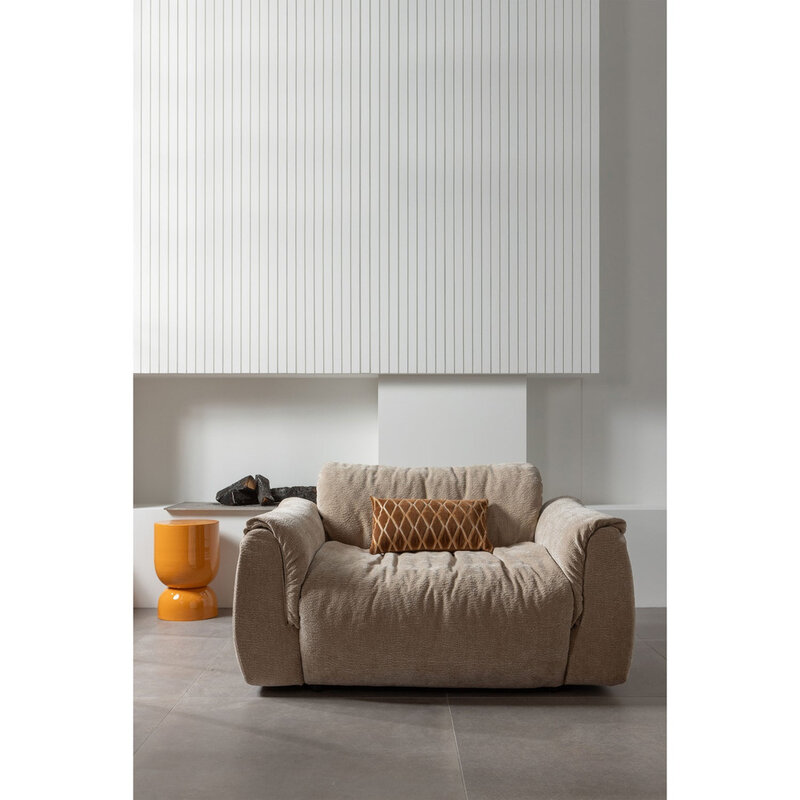 WOOOD-collectie Baggy Loveseat 3D Chenille Zand