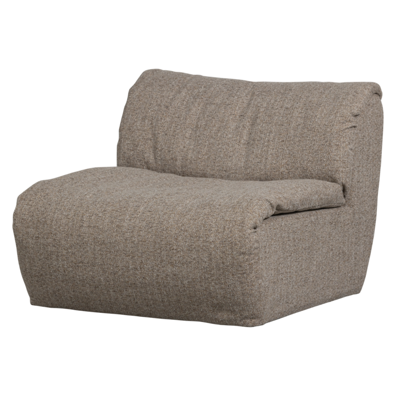 WOOOD-collectie Baggy 1-Zits Geweven Stof Bruin Melange