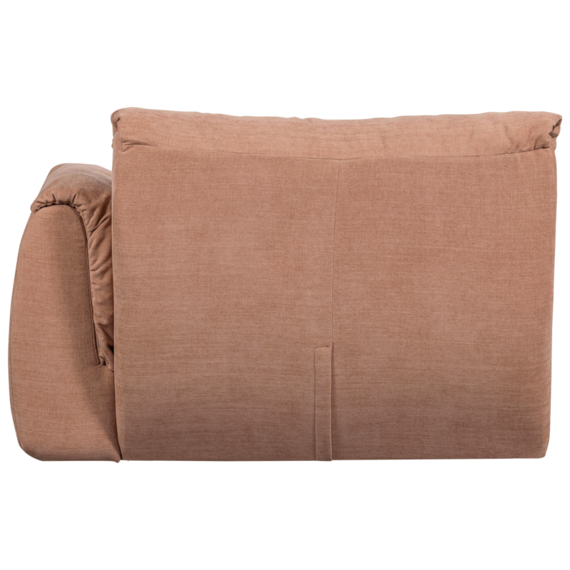 WOOOD-collectie Baggy 1-Zits Met Arm Rechts Geweven Chenille Oudroze