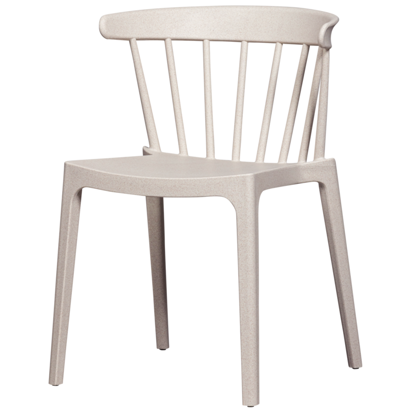 WOOOD-collectie Bliss Tuinstoel Met Spijlen Wheat Fiber Off White Melange