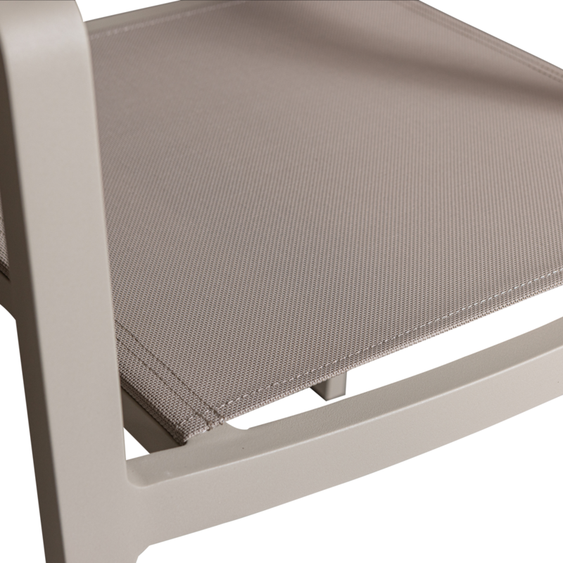 WOOOD-collectie Set V 2 - Fowl Eetstoel Aluminium/Textileen Zand