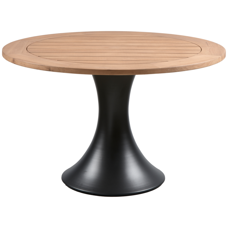 WOOOD-collectie Charley Eettafel Rond Aluminium/Teak Naturel Ã˜122Cm