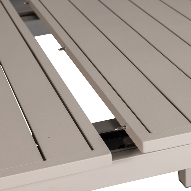 WOOOD-collectie Mobile Uitschuifbare Tafel Aluminium Zand 240X100/180X100Cm