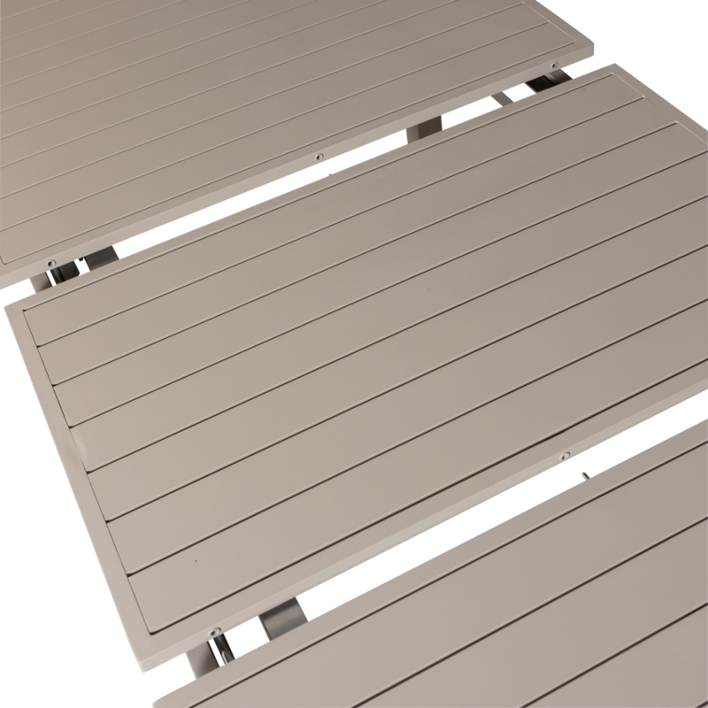 WOOOD-collectie Mobile Uitschuifbare Tafel Aluminium Zand 240X100/180X100Cm