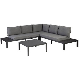 WOOOD La Vida Lounge Set Aluminium Anthraciet Incl Kussens