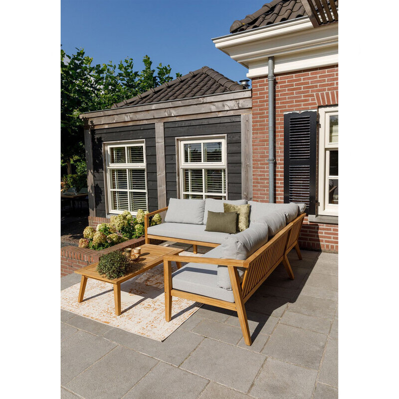 WOOOD-collectie Lucca Loungeset Teak Incl Kussens