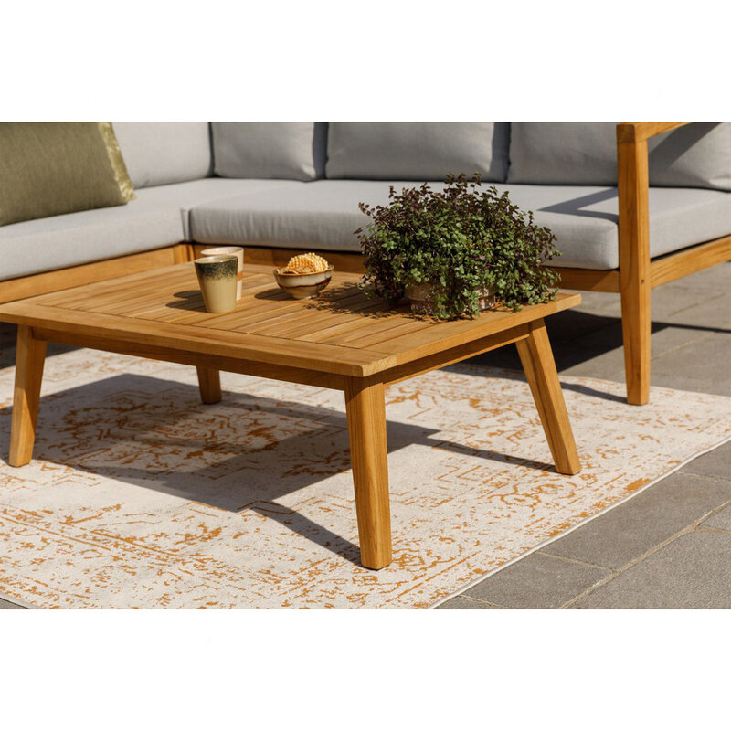 WOOOD-collectie Lucca Loungeset Teak Incl Kussens