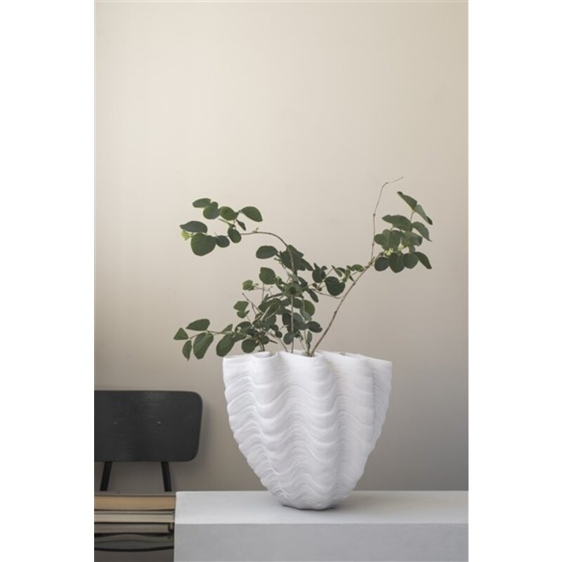 Mette Ditmer-collectie Shell Vaas, Groot Gebroken Wit