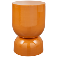 美品　GAWHARET EL FAN ダラブッカ　ヘッドMITTELLO WOOOD Hekla Bijzettafel Metaal Oranje - Deens