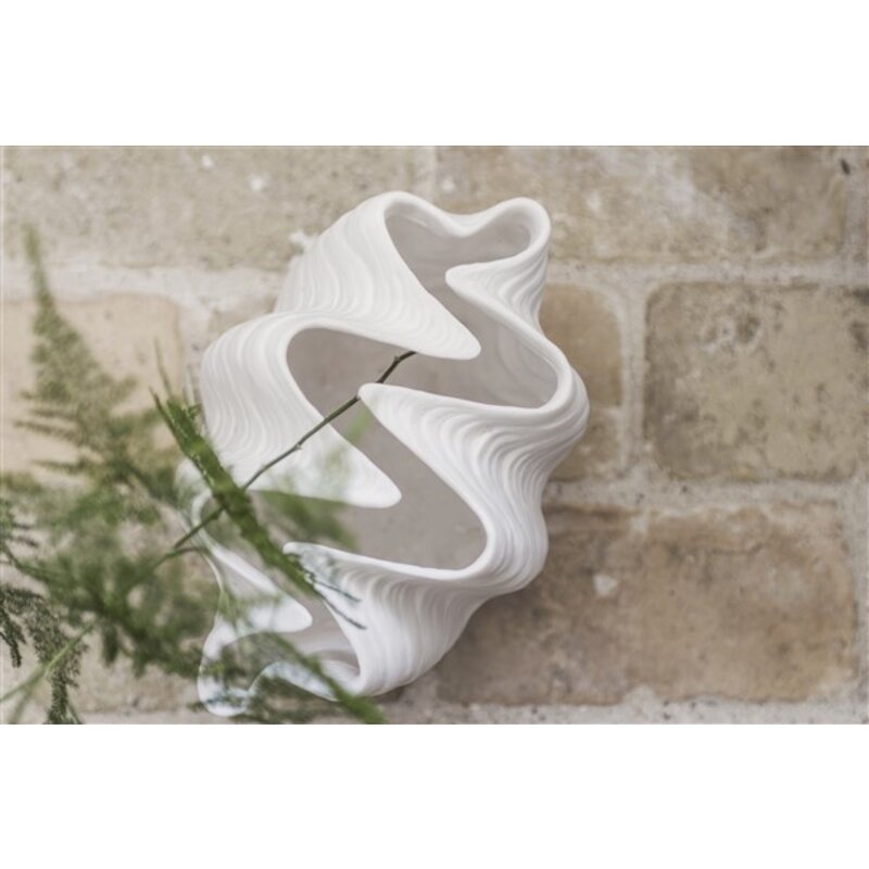 Mette Ditmer-collectie Shell Vaas, Klein Gebroken Wit