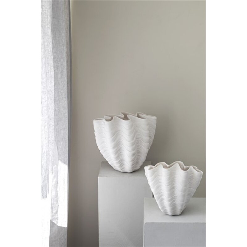 Mette Ditmer-collectie Shell Vaas, Klein Gebroken Wit