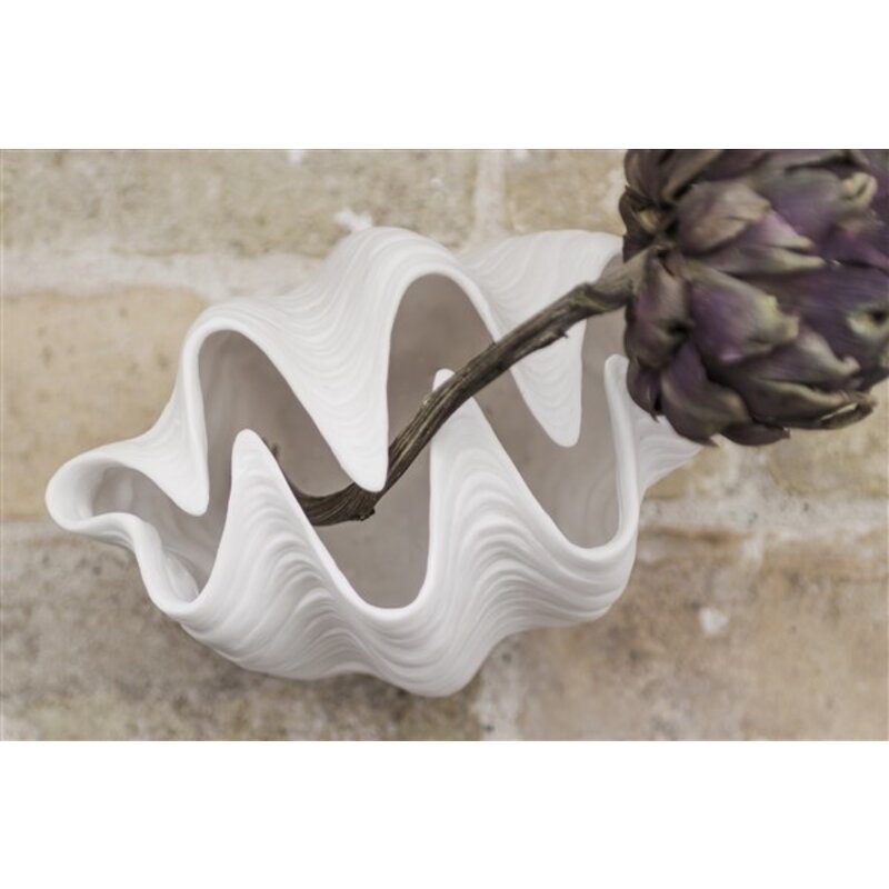 Mette Ditmer-collectie Shell Vaas, Klein Gebroken Wit