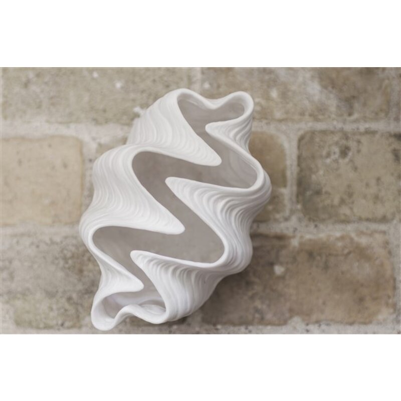 Mette Ditmer-collectie Shell Vaas, Klein Gebroken Wit