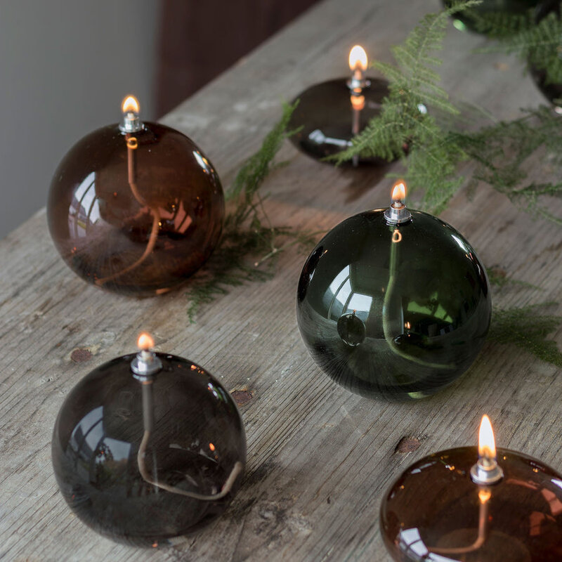 Mette Ditmer-collectie Aura Olielamp, Middel Bruin