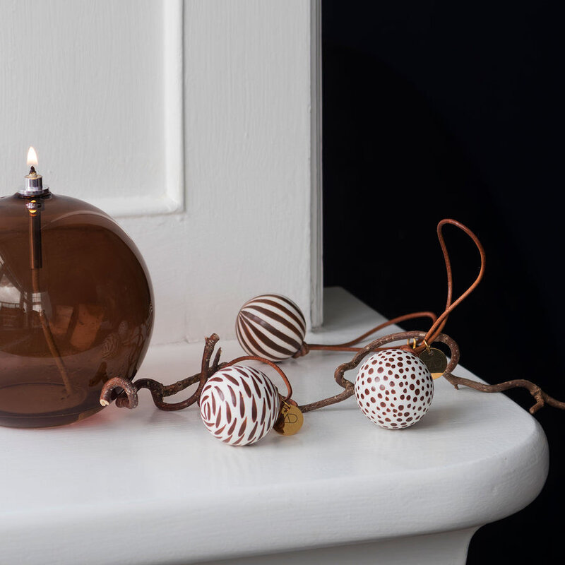 Mette Ditmer-collectie Aura Olielamp, Middel Bruin