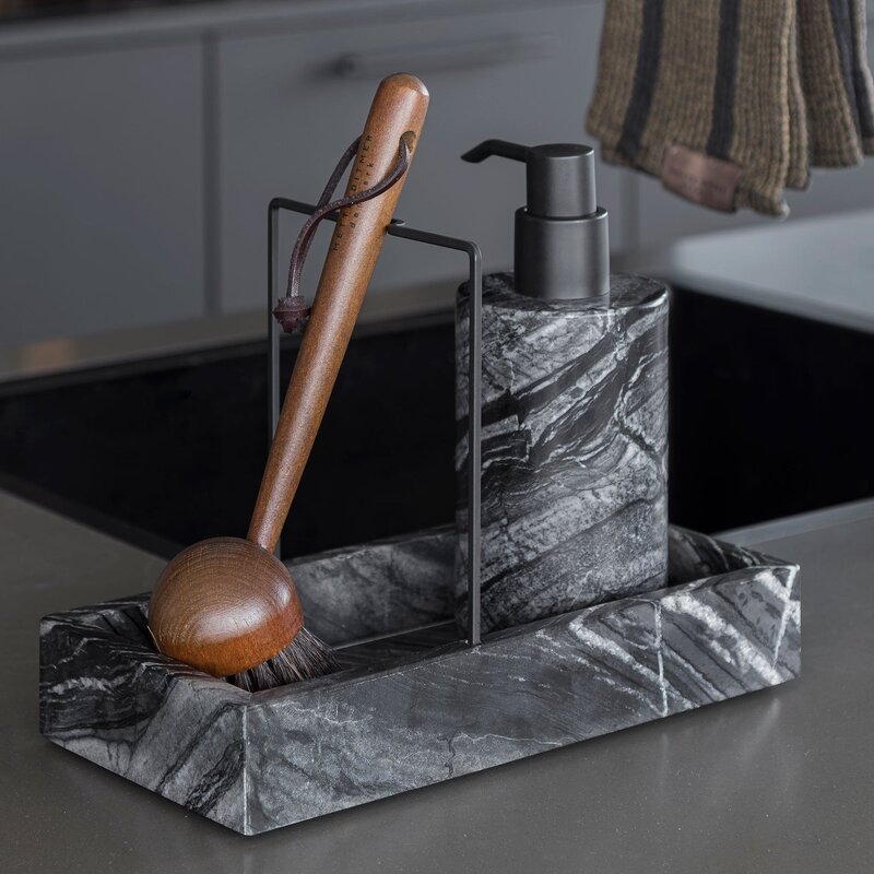 Mette Ditmer-collectie Marble Afwasrekje Zwart/Grijs