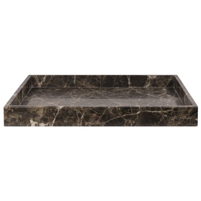 Mette Ditmer-collectie MARBLE tray, large Brown