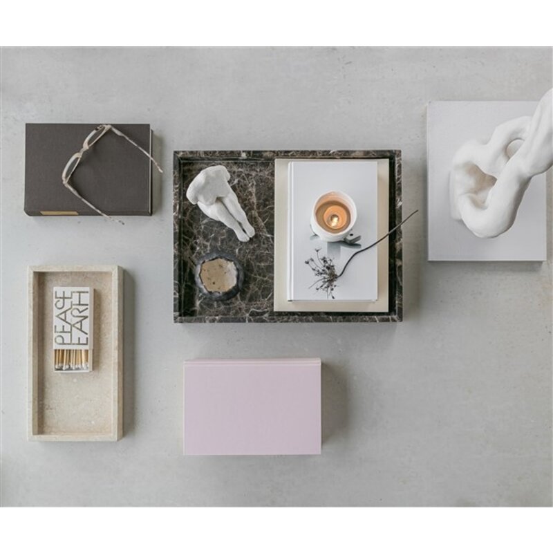 Mette Ditmer-collectie MARBLE tray, large Brown