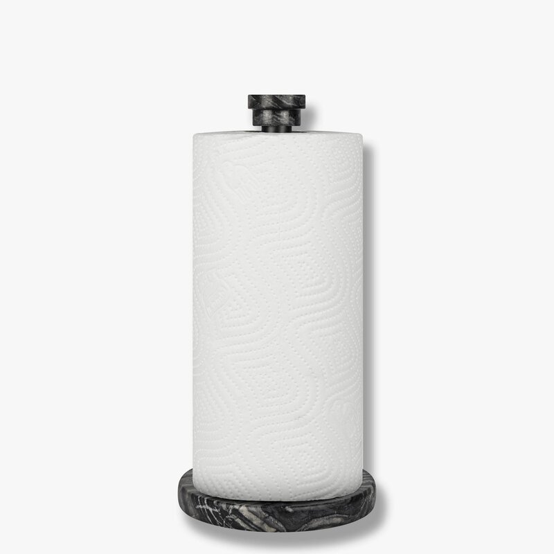 Mette Ditmer-collectie Marble Keukenrolhouder Zwart/Grijs