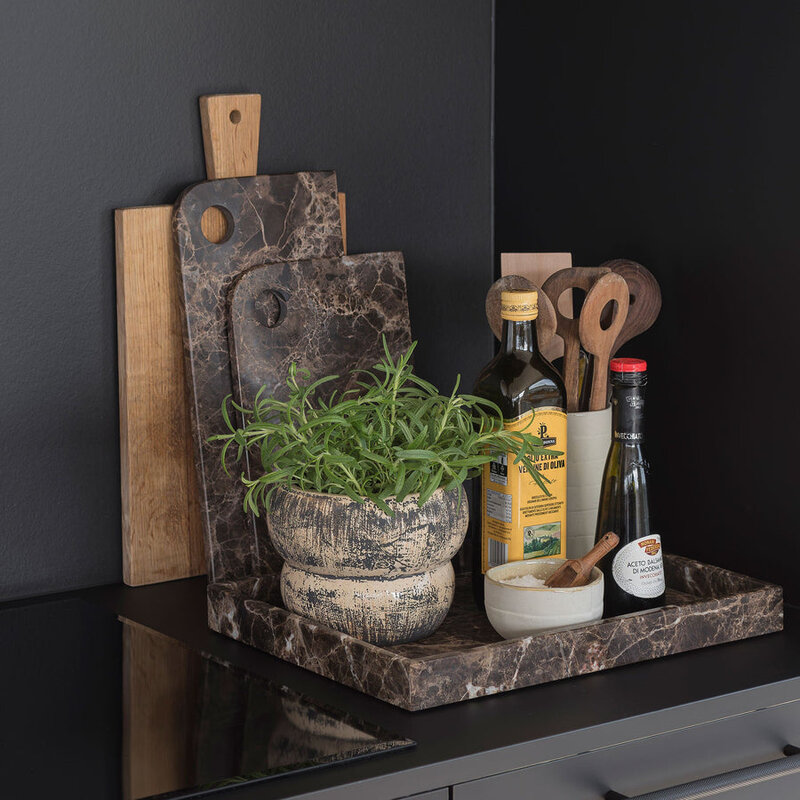 Mette Ditmer-collectie MARBLE serving board, large Brown