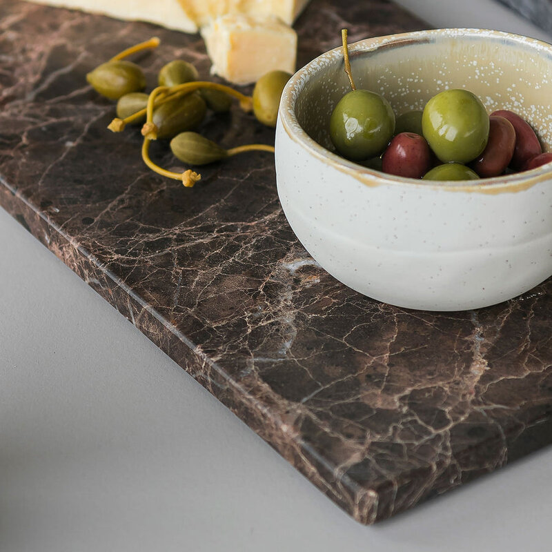 Mette Ditmer-collectie MARBLE serving board, large Brown