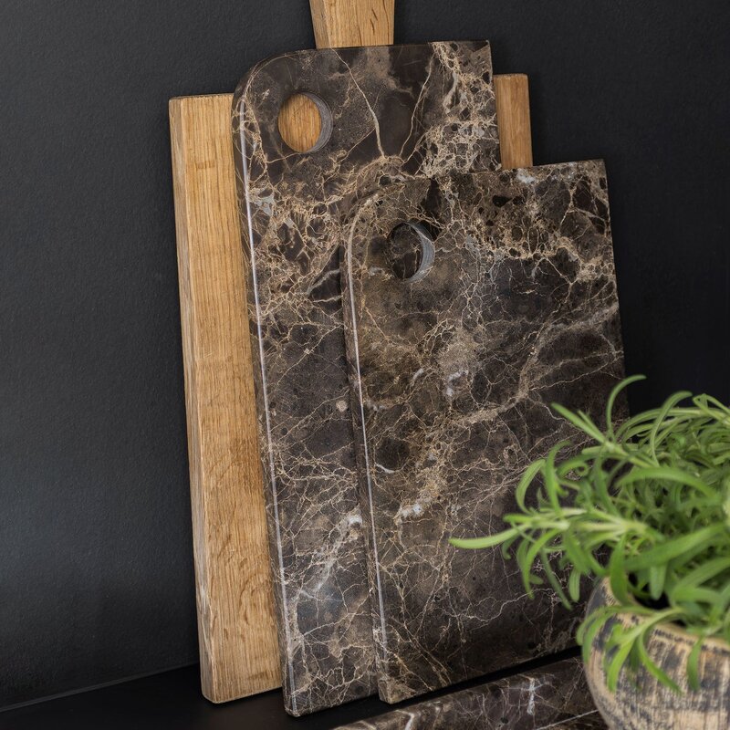 Mette Ditmer-collectie Serveerplank Marble, Medium Bruin