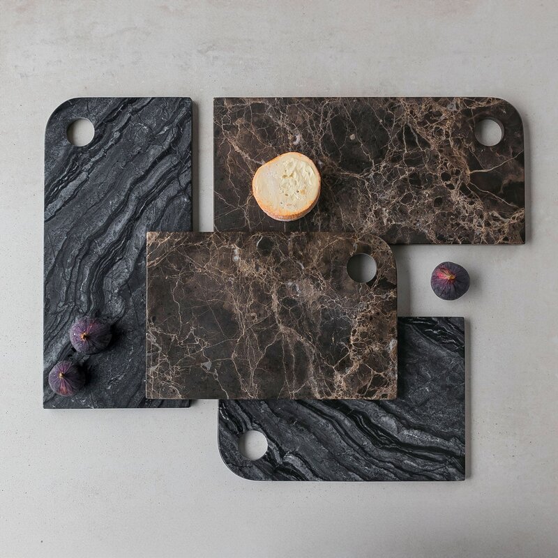 Mette Ditmer-collectie Serveerplank Marble, Medium Zwart/Grijs