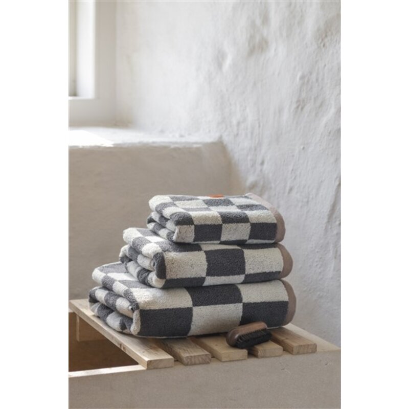 Mette Ditmer-collectie RETRO bath towel Dark grey
