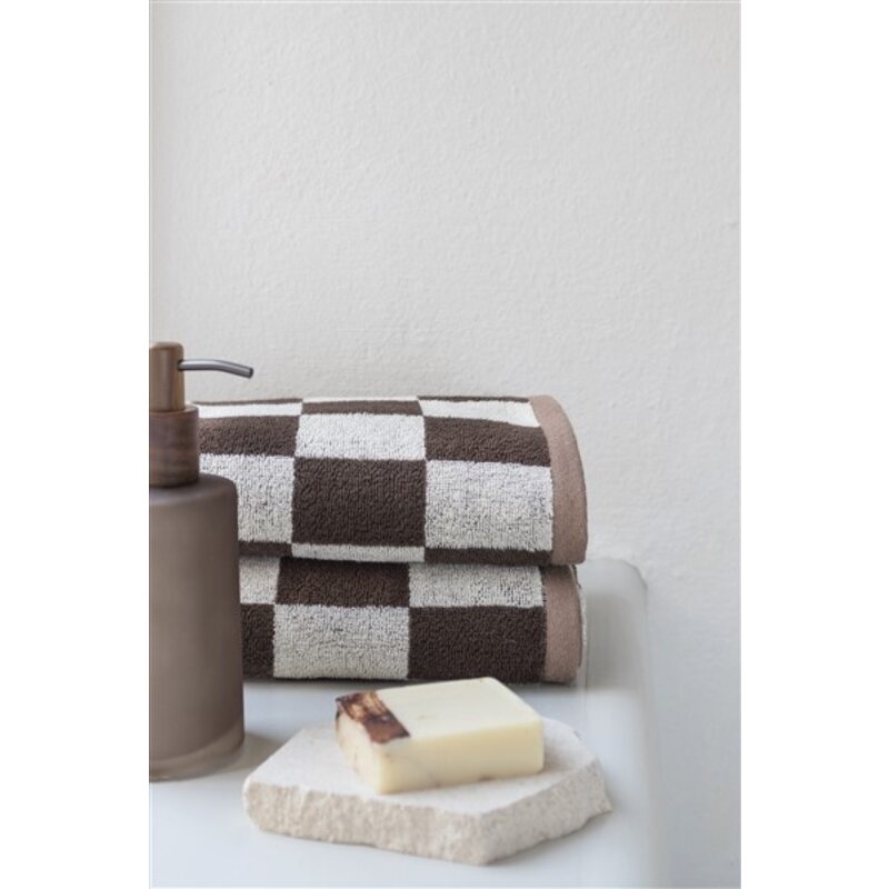 Mette Ditmer-collectie RETRO bath towel Chocolate
