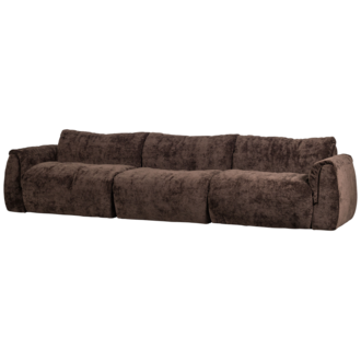 WOOOD Baggy 3-Zits Bank 3D Chenille Donkerbruin