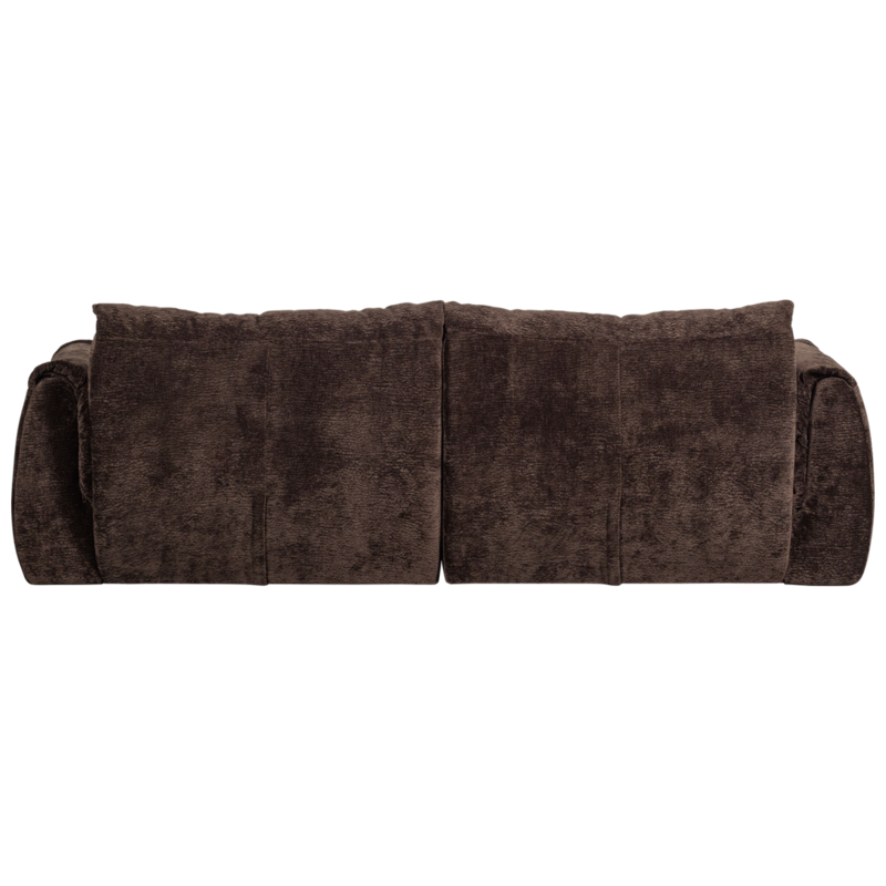 WOOOD-collectie Baggy 2-Zits Bank 3D Chenille Donkerbruin