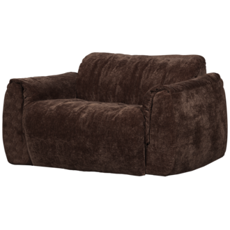 WOOOD Baggy Loveseat 3D Chenille Donkerbruin