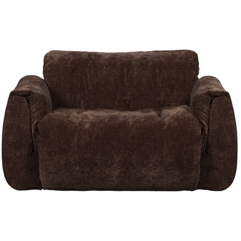 WOOOD-collectie Baggy Loveseat 3D Chenille Donkerbruin