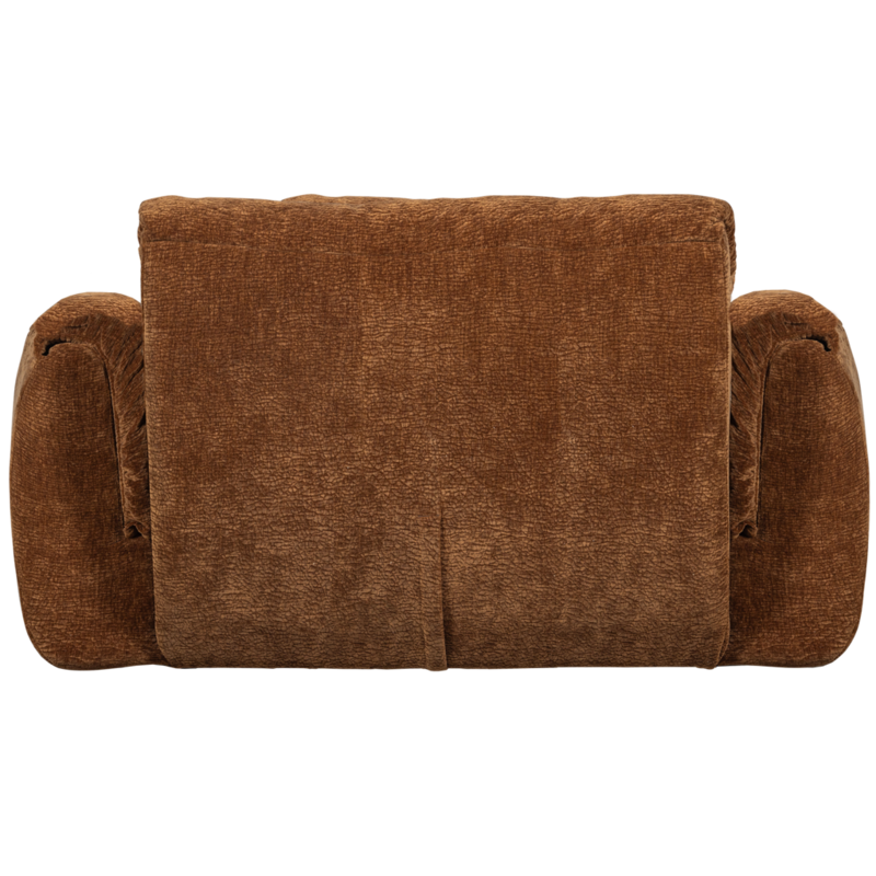 WOOOD-collectie Baggy Loveseat 3D Chenille Middenbruin