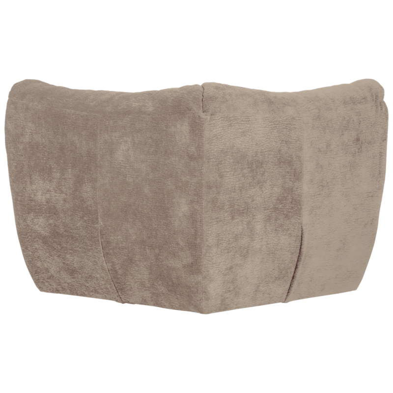 WOOOD-collectie BAGGY HOEKELEMENT 3D CHENILLE ZAND