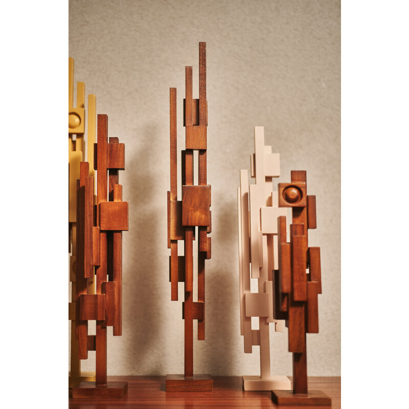 HKLIVING-collectie Skyline sculpture espresso, S
