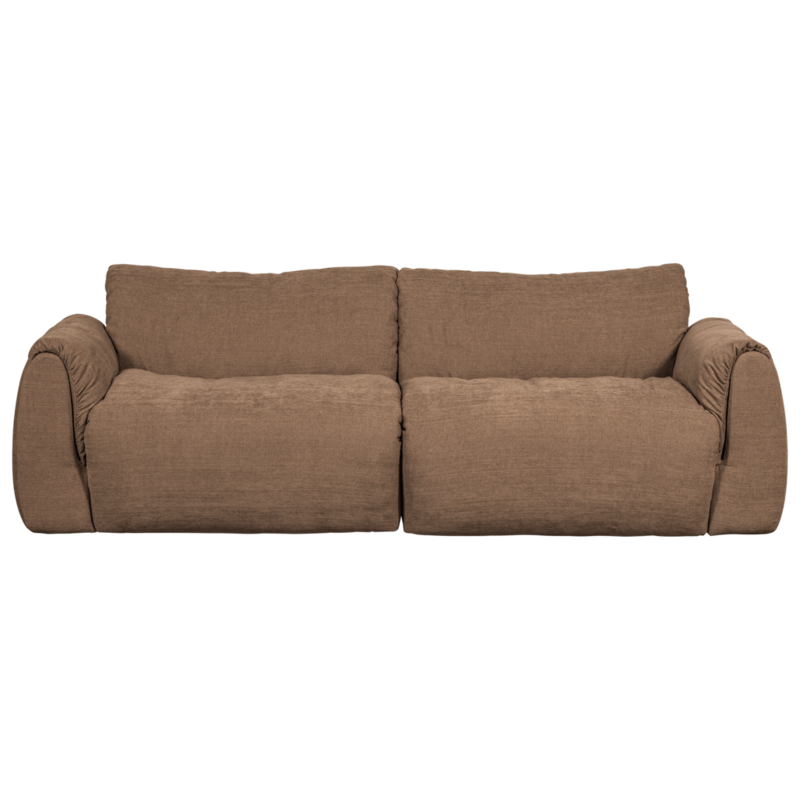 WOOOD-collectie Baggy 2-Zits Bank Geweven Chenille Bruin