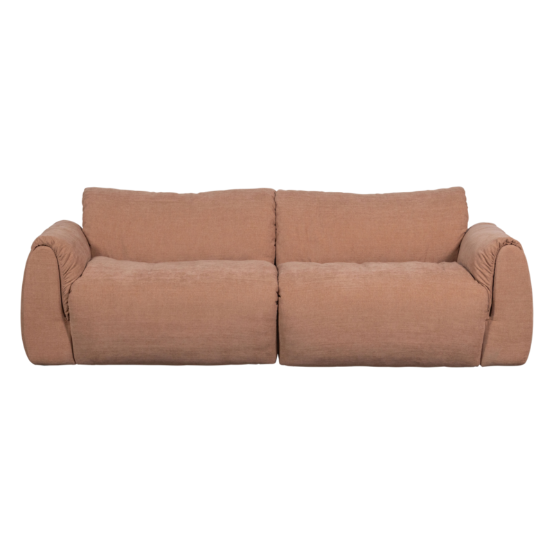 WOOOD-collectie Baggy 2-Zits Bank Geweven Chenille Oud Roze
