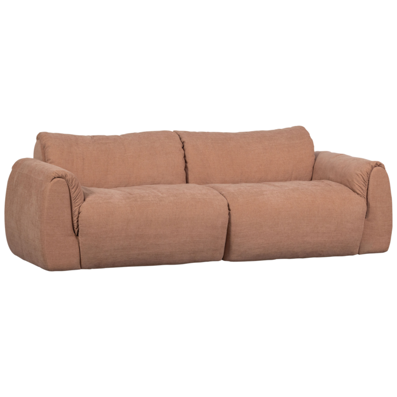WOOOD-collectie Baggy 2-Zits Bank Geweven Chenille Oud Roze