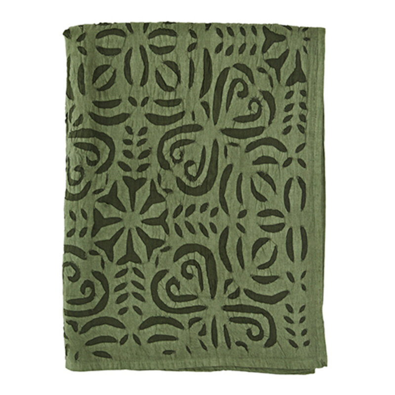Madam Stoltz-collectie #REF! Handmade cutwork throw Green