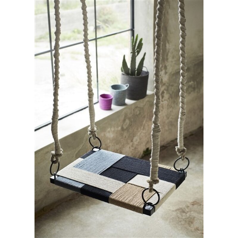 Madam Stoltz-collectie #REF! Seagrass baskets w/ handles Charcoal, green, blue, light blue, purple