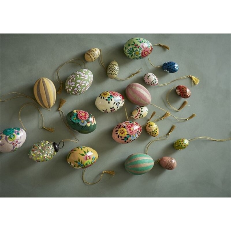 Madam Stoltz-collectie #REF! Handmade paper mache eggs Multi coloured