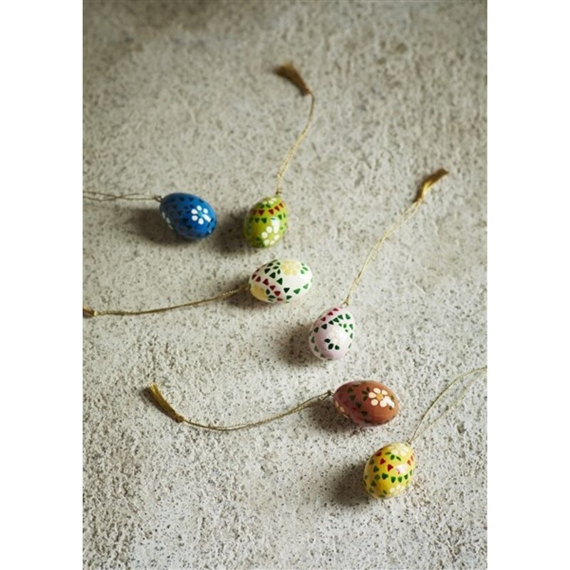 Madam Stoltz-collectie #REF! Handmade paper mache eggs Multi coloured