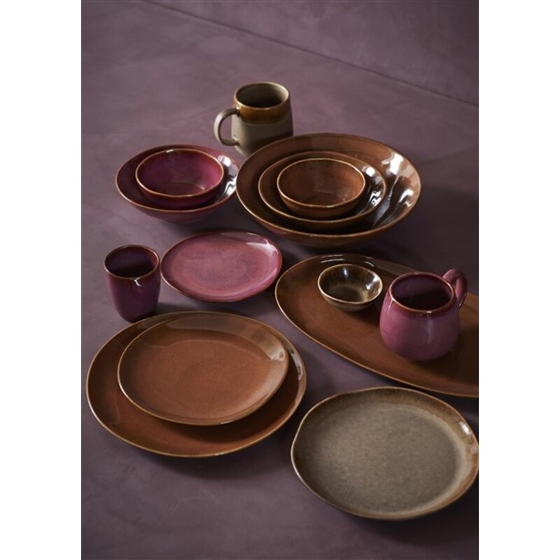 Madam Stoltz-collectie #REF! Stoneware dinner plate Cinnamon