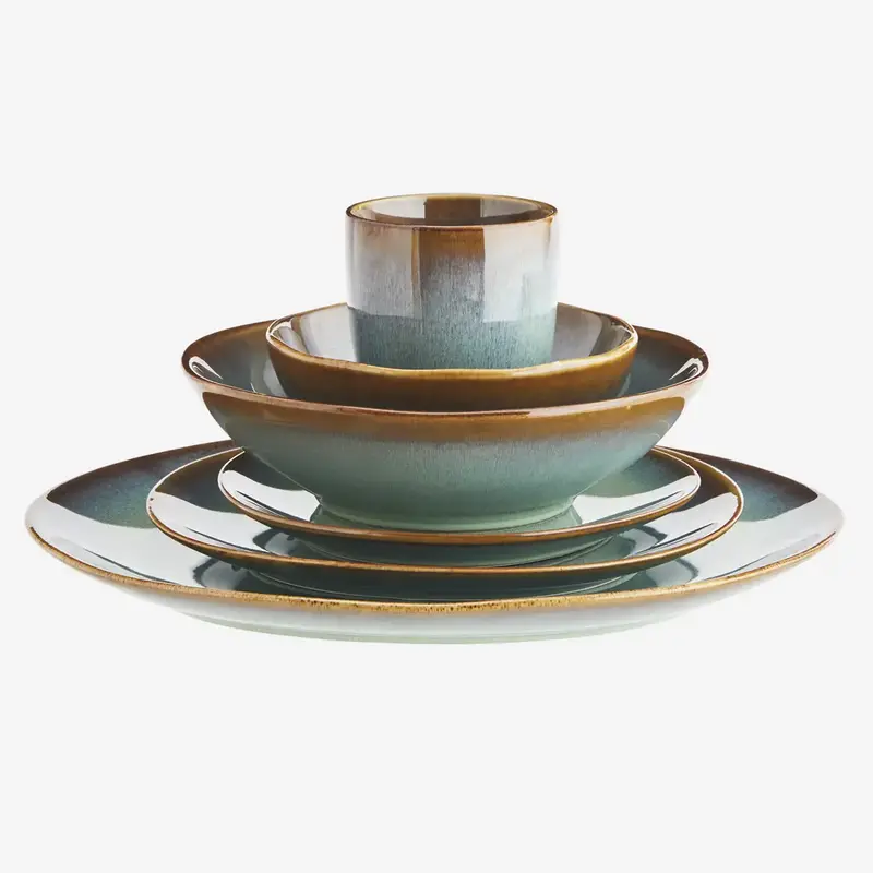 Madam Stoltz-collectie #REF! Stoneware bowl Green